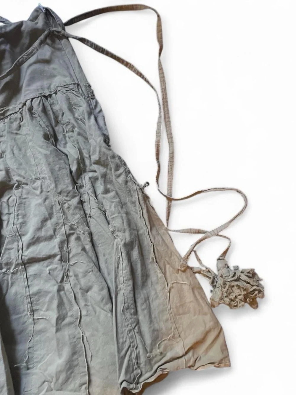 Women’s Mix Nouveau Fashion News Tiered Wrap Midi Skirt - Taupe, Khaki 100% cott